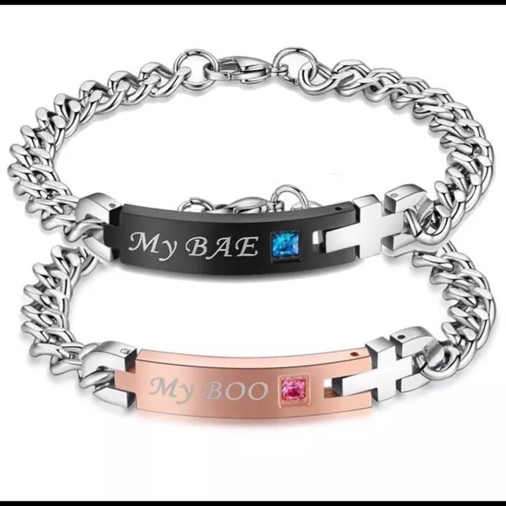 HIS HERS BRACELETS> MY BAE MY BOO
